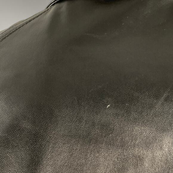 BRUNO MAGLI Size 42 Black Leather Zip Up Jacket - Picture 4 of 10